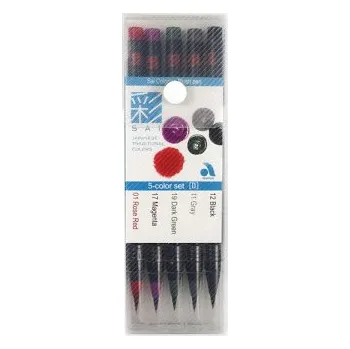 Sai akvarelové štětcové fixy D - zimní sada 5ks (Sai akvarelové štětcové fixy D - zimní sada 5ks)