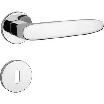 Dveřní kování AS - ROSA - R 7S rozety BB, klika/klika OC - Chrom lesklý