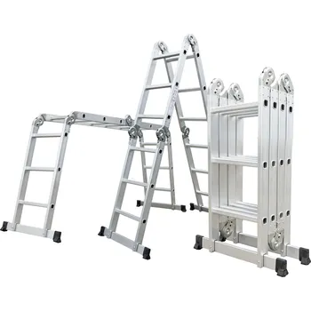 Žebřík Hliníkový žebřík 2v1 - 3,7 m (Hliníkový žebřík multifunkční)
