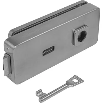 Dveřní kování MPK - UNIQUE R8 - ZÁMEK na skleněné dveře - BB kování na sklo BB otvor BN - Broušená nerez