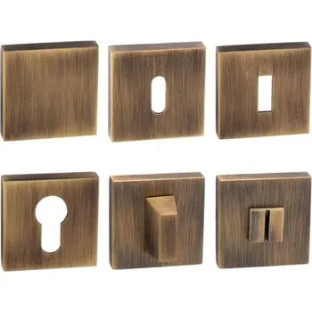 Dveřní kování TI - ROZETA - HR rozety WC OGS - Bronz česaný matný (77)