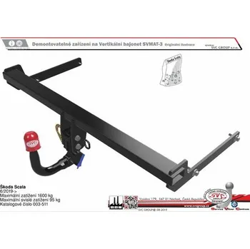 Tažné zařízení Tažné zařízení Škoda Scala 06/2019->07/2024 SV 003-511, SVC GROUP