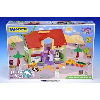 Dřevěná hračka WADER-Domeček na hraní veterina
