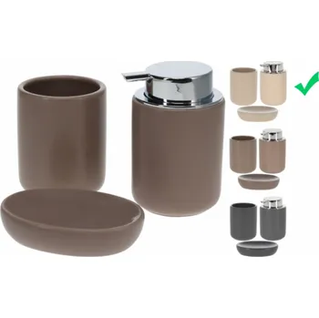 Sada koupelnových doplňků Sada koupelnových doplňků HOMESTYLING 3 ks krémová KO-C80652370krem