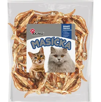 Krmivo pro kočku Akinu MASÍČKA Sušené rybičky pamlsek pro kočky 50 g