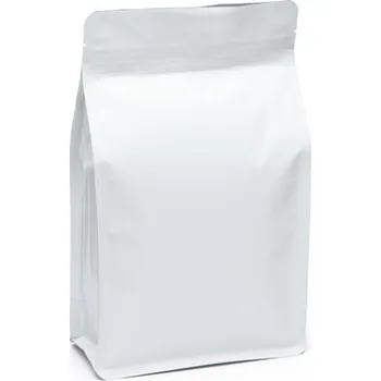 Sáček na potraviny Sáček s plochým dnem | ZIP | bílý mat obsah 750ml (130 x 225 + 65 mm)