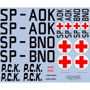 Plastikový model Weikert decals 1/72 Markings for the Lublin R-XIb aircraft