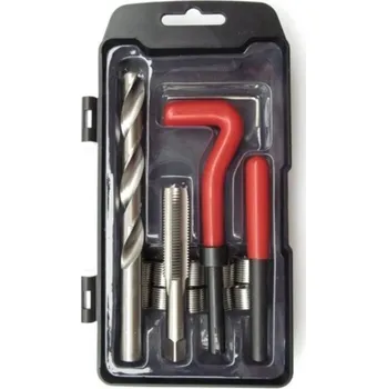 Dílna QUATROS Sada na opravu poškozených závitů M6x1.0 typu HELICOIL + 10 závitových vložek