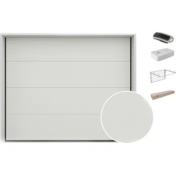 Garážová vrata DoorHan Garážová vrata set s pohonem | Hladká bílá RAL 9010, bez drážky Šířka stavebního otvoru (mm): 2375, Výška stavebního otvoru (mm): 2030