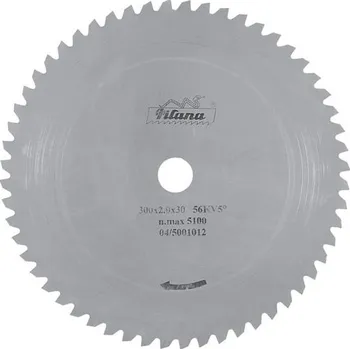 Pilový kotouč Pilový kotouč 250 x 1,6 x 25 56z na dřevo 5309 56KV5° PILANA