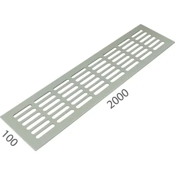 Větrací mřížka SRL - ALFA větrací mřížka šířka 100 x 2000 mm 100 mm, 2000 mm F9 - Nerez elox