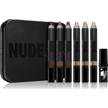 Kosmetická sada Nudestix Kit Magnetic Luminous (Queen Olive, Lilith, Bright Eyes) univerzální tužka na oči 3 x 2,8 g + Magnetic Matte (Hot Stone, G-Baby, Slate) univerzální tužka na oči 3 x 2,8 g kosmetická sada