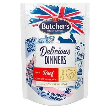 Krmivo pro kočku Butcher´s Pet Care Butcher's Cat Delic.Dinners hovězí kapsa 100g