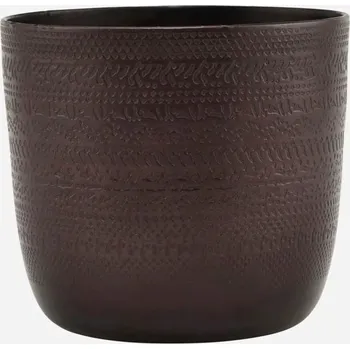 Květináč Hliníkový květináč výška 9 cm CHAPPRA House Doctor - hnědý hnědá