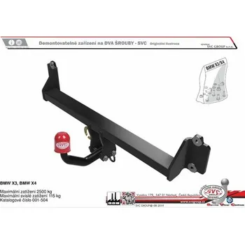 Tažné zařízení Tažné zařízení BMW X3 04/2014->10/2017 SV 001-504, SVC GROUP