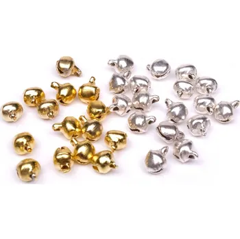 Svatební dekorace Rolnička kovová 6mm (100ks/bal.)