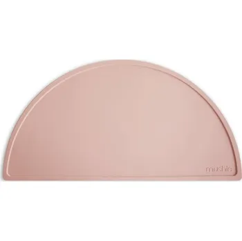 dětská jídelní sada MUSHIE silikonové prostírání Blush