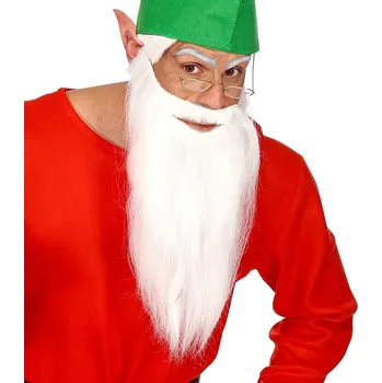 Karnevalový doplněk Dlouhé bílé vousy