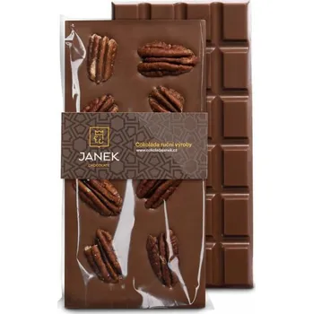 Čokoláda JANEK Mléčná čokoláda s pekanovými ořechy 95 g