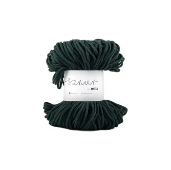 Galanterie Bavlněná šnůra MILA 3 mm - zelená láhvová