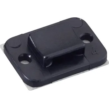 Stahovací páska Šroubovatelná/samolepicí upevňovací patka MB, TY HellermannTyton TY3G1S-W-C1 černá