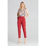 Klasické kalhoty s řasením v pase M676 FIGL Barva: Bordová, Velikost: S