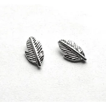 Náušnice Stříbrné náušnice peříčko - DN116 (Stříbrné náušnice na šroubek pírko)