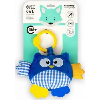 plyšák Milly Mally Plyšový přívěsek Owl blue