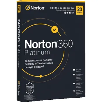 Antivir Norton Norton 360 Platinum Box PL 20 - zařízení - licence na rok