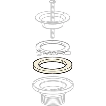 Ventil Alcadrain Náhradní díl Těsnění pro vanové, vaničkové, umyvadlové a dřezové sifony 70 x 50 x 6 mm, S0085-ND