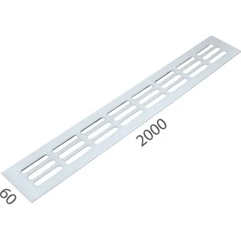 Větrací mřížka SRL - ALFA větrací mřížka šířka 60 x 2000 mm 60 mm, 2000 mm Bílá komaxit