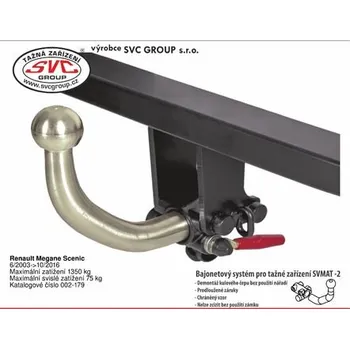 Tažné zařízení Tažné zařízení Renault Scenic 6/2003->10/2016 SV 002-179, SVC GROUP
