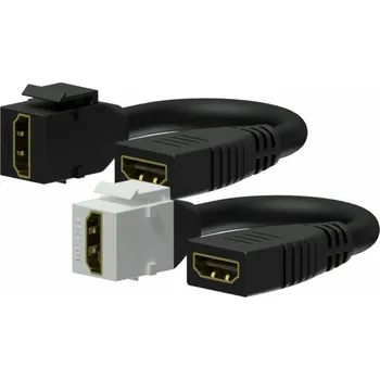 Elektrická zásuvka Keystone Adapter Zásuvka HDMI A - Zásuvka HDMI A Modul na kabelu Bílá