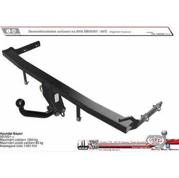 Tažné zařízení Tažné zařízení Hyundai Bayon 06/2021-> SV 1.001-514, SVC GROUP