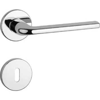 Dveřní kování AT - OLEANDRO - R 7S rozety BB, klika/klika OC - Chrom lesklý