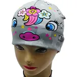 RDX F1153 Dívčí čepice UNICORN Barva: šedá, Velikost: 3 (2-4 roky)