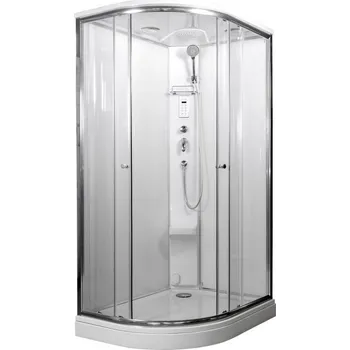 Sprchový box ARTTEC SIRIUS 120 x 90 cm - Parní sprchový box model 8 chinchilla sklo pravá vanička 5 let záruka + stěrka na sklo zdarma