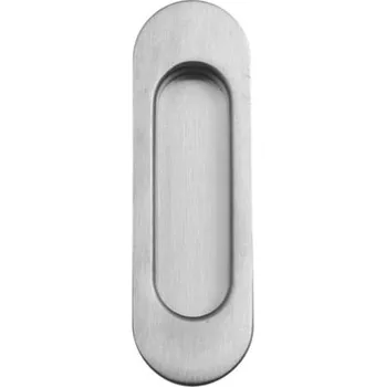 Nábytkové kování FT - Mušle ovál bez otvoru - 3665AC bez otvoru OCS - Chrom broušený