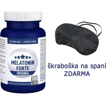 Doplněk stravy Akční set: Melatonin Forte ORIGINAL tbl.100 Clinical + škraboška na spaní