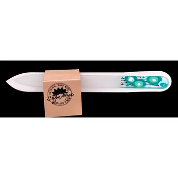 Pilník skleněný velký - tyrkysové kruhy