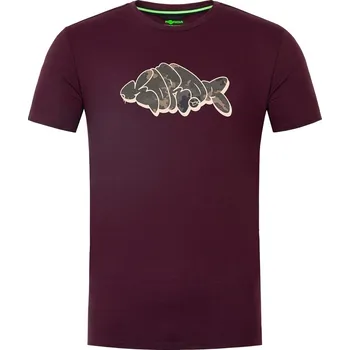 Rybářské oblečení Korda Tričko Outline Tee Burgundy - S