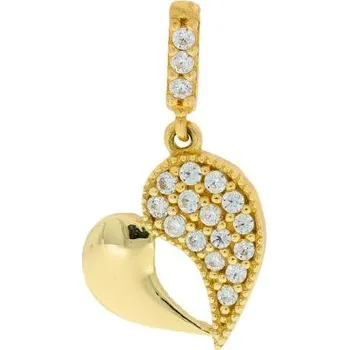 Přívěsek Zlaté srdíčko se zirkony