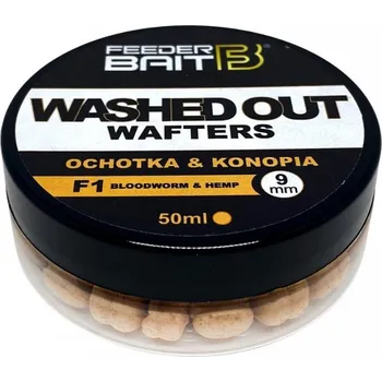 Návnadová surovina FeederBait Neutrálně Vyvážená Nástraha Washed Out Wafters 9 mm Hmotnost: 50ml, Průměr: 9mm, Příchuť: F1- Patentka/Konopí