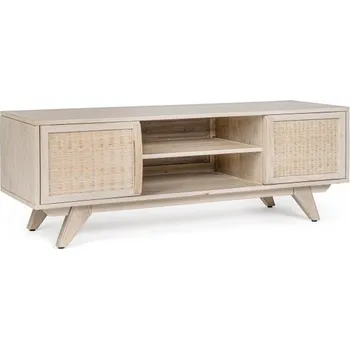 Televizní stolek BIZZOTTO Dřevěný TV stolek SAHANA světlý 0747055