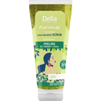 Tělový krém Delia Cosmetics Fruit Me UP pleťový a tělový sprchový peeling LIMETKA 200ml