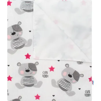 Přebalovací podložka Nepromokavá flanelová podložka New Baby Cute Teddy růžová (60 x 50 cm)