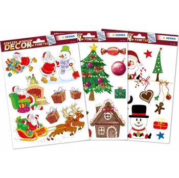 Vánoční dekorace Herma HERMA okenní obrázky Vánoční dětské motivy 25 kusů.