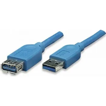 Datový kabel Techly USB-A - USB-A kabel USB 3 m modrý (ICOC-U3-AA-30-EX)
