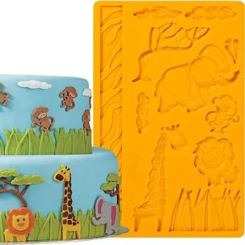 Forma na pečení FGP Silikonová forma - Jungle Animals WILTON