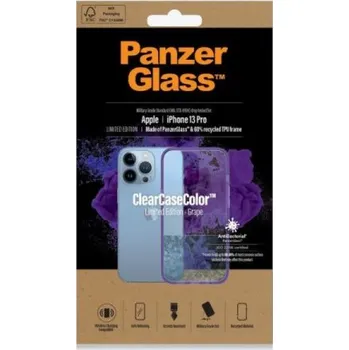 PanzerGlass PanzerGlass ClearCase iPhone 13 Pro 6.1 Antibakteriální Vojenská třída Grape 0337